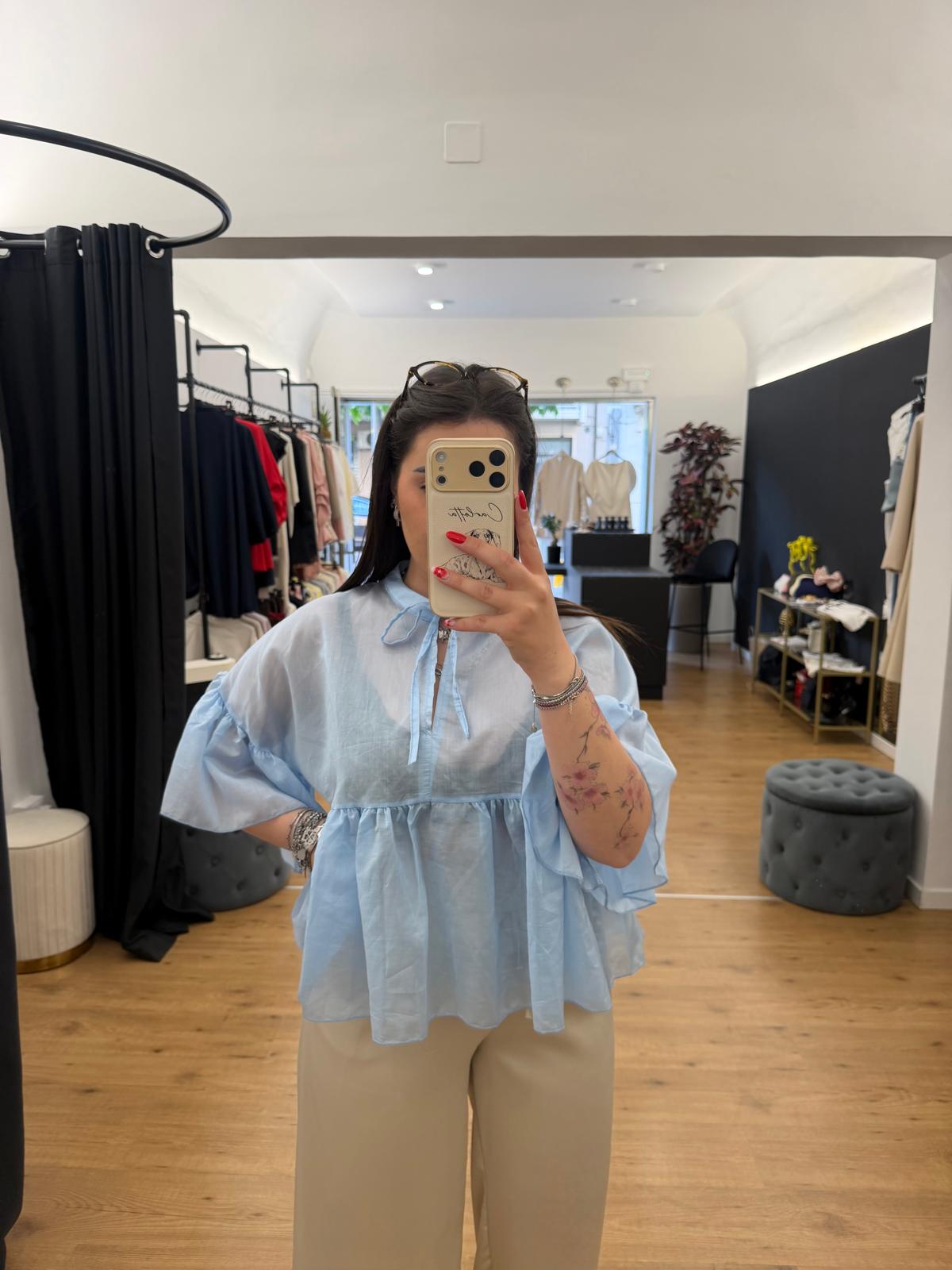 Camicia Susanna Celeste