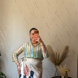 Camicia Sabina Giallo/Marrone