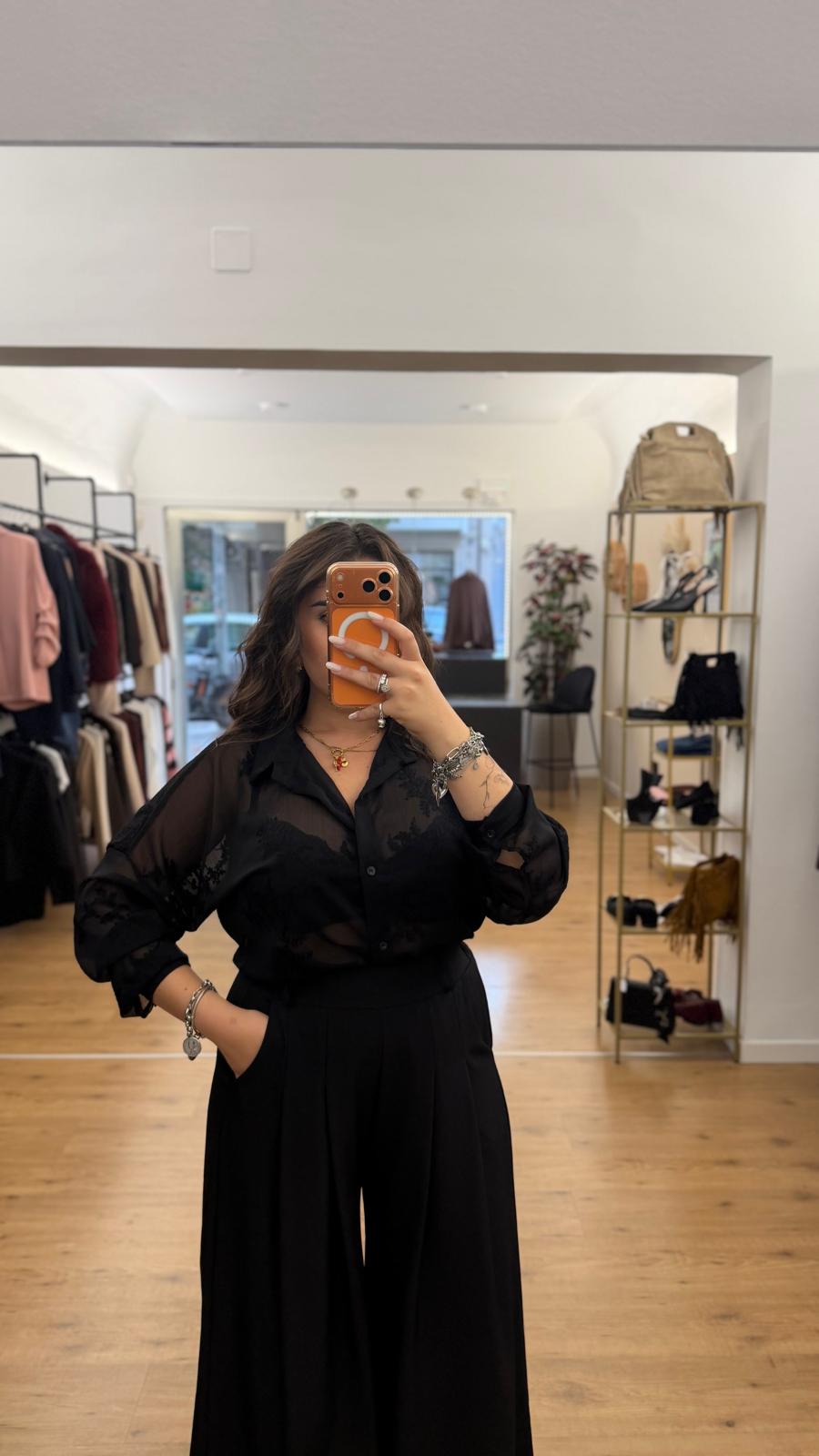 Camicia Fiorella Nera
