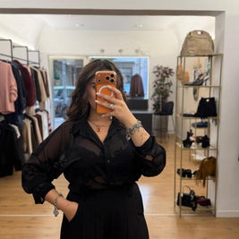 Camicia Fiorella Nera
