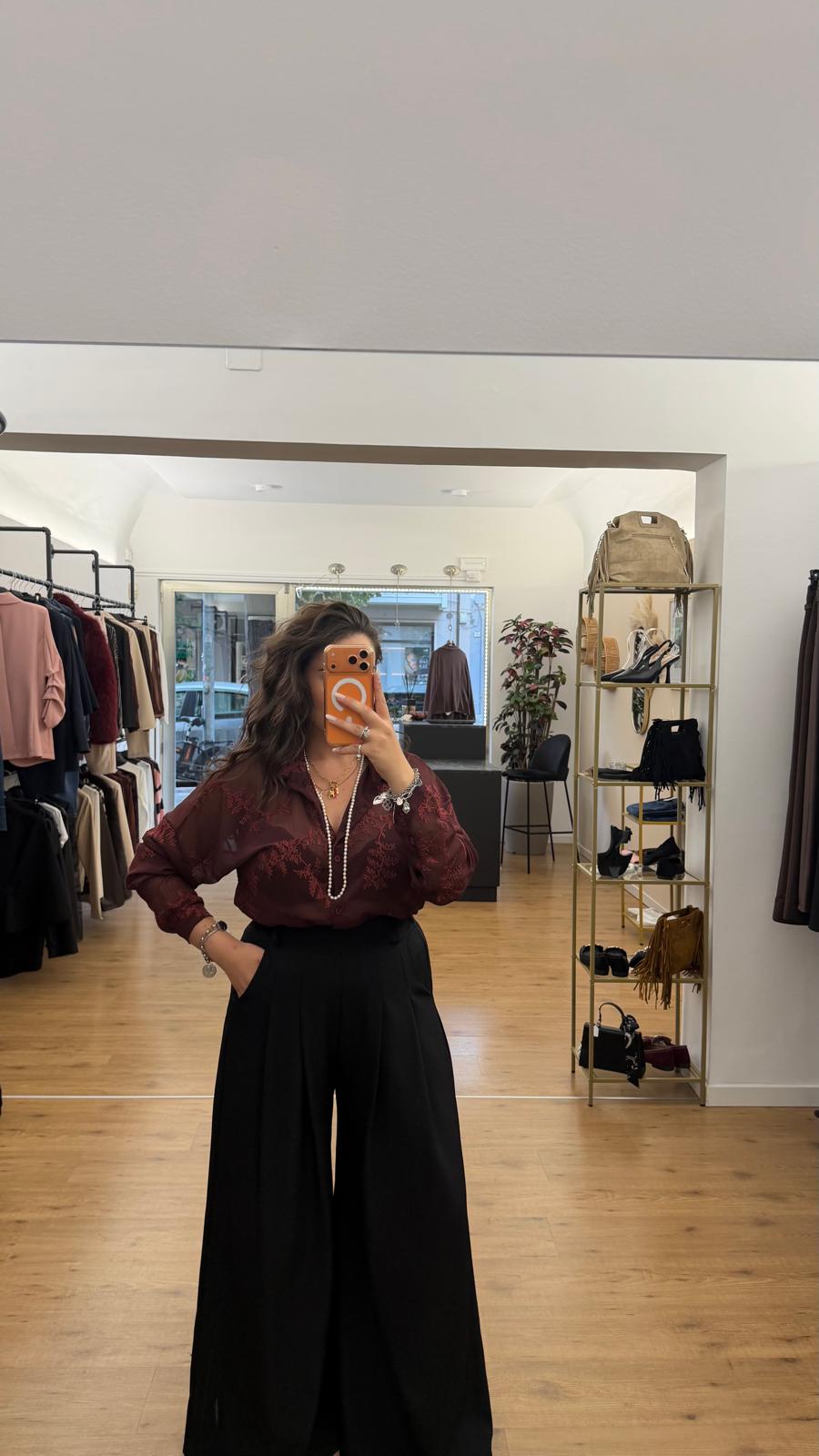 Camicia Fiorella Bordeaux