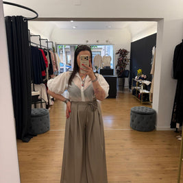 Pantalone Giulia Fango