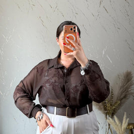 Camicia Fiorella Marrone