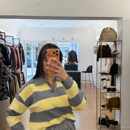 Maglia Paola Grigio/Giallo