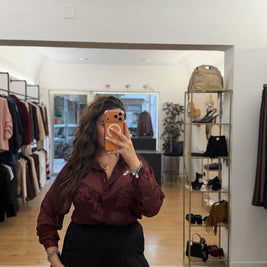 Camicia Fiorella Bordeaux