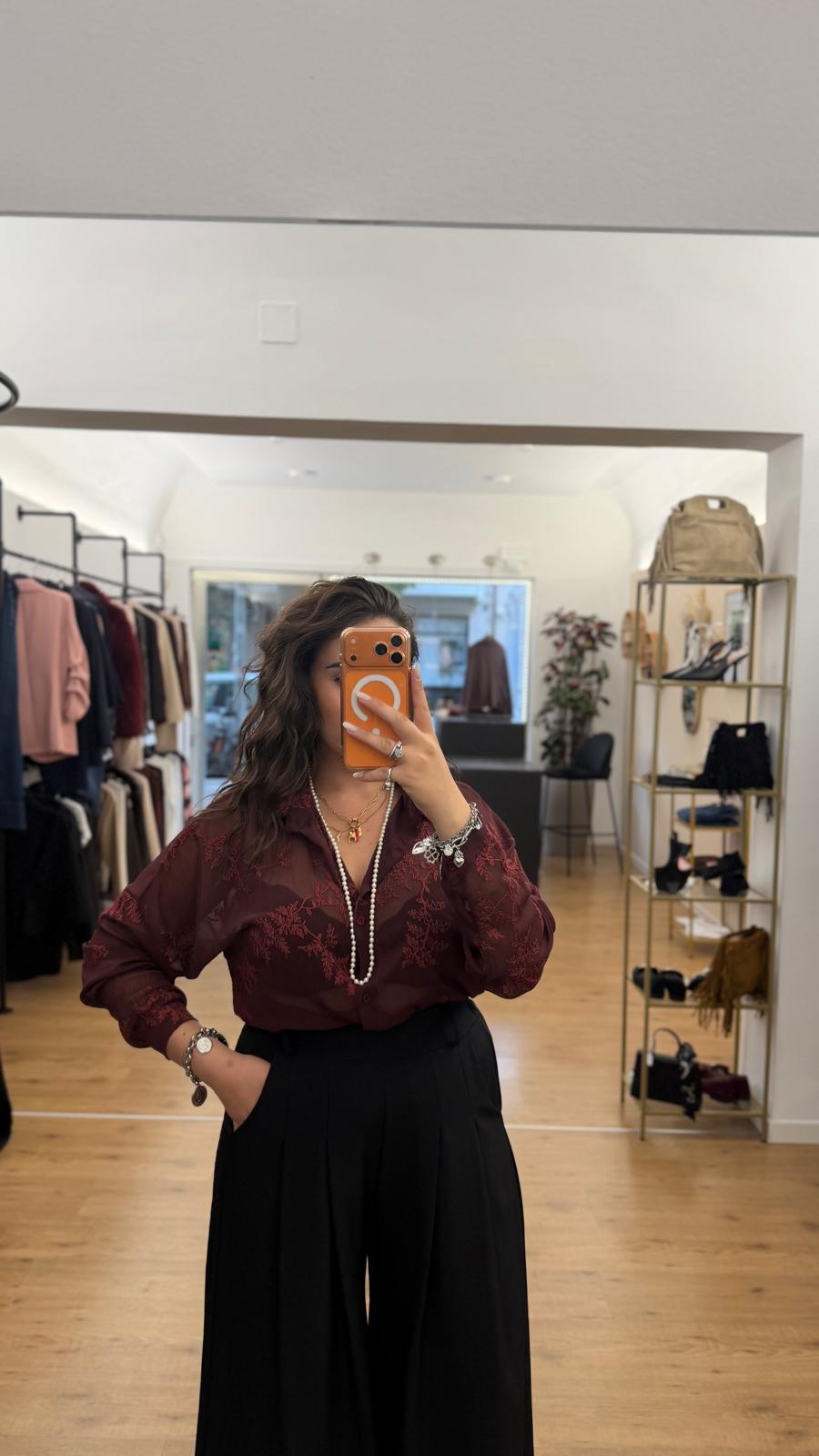Camicia Fiorella Bordeaux