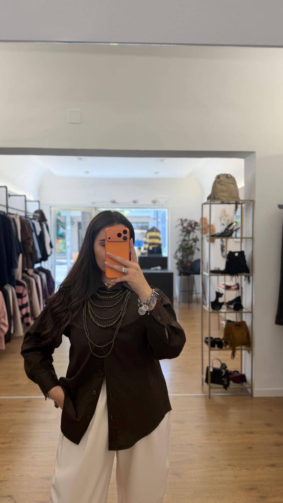 Camicia Tiziana Marrone