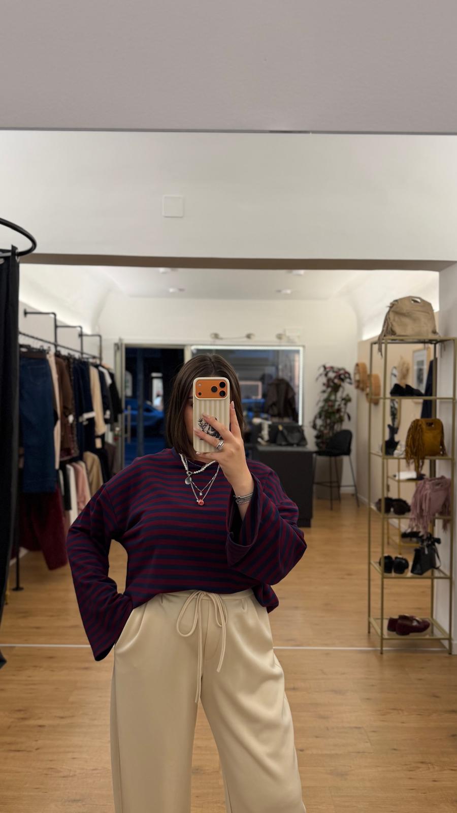 Maglia Melissa Blu/Bordeaux
