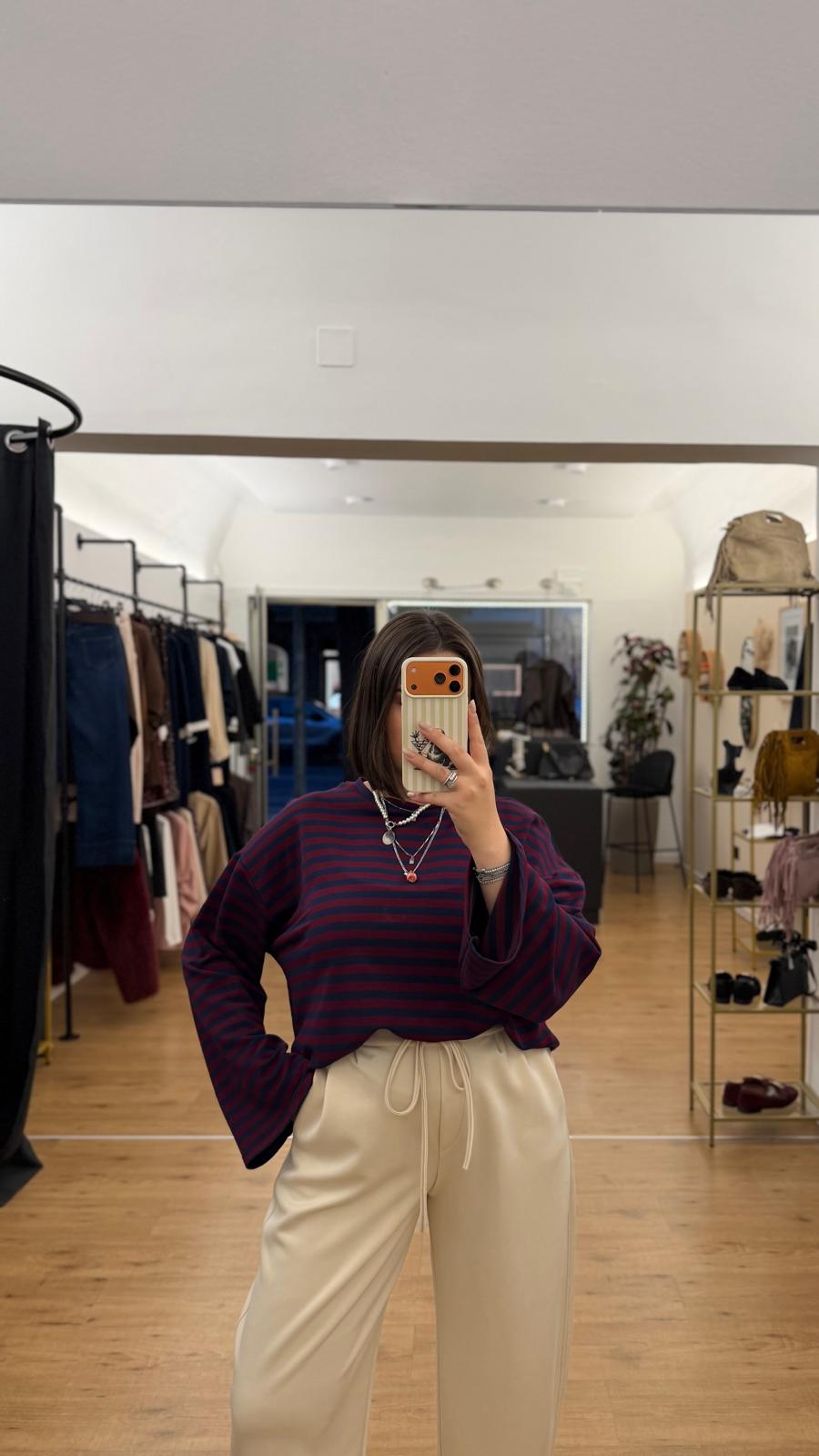 Maglia Melissa Blu/Bordeaux