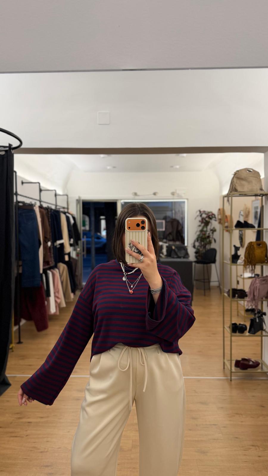 Maglia Melissa Blu/Bordeaux